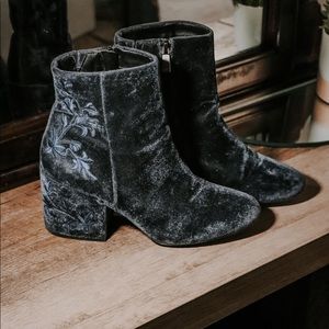 Dark Blue Ankle Boots